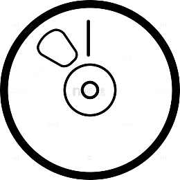 卡通简笔光盘