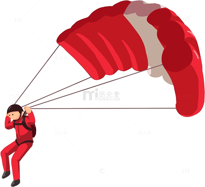 红色降落伞