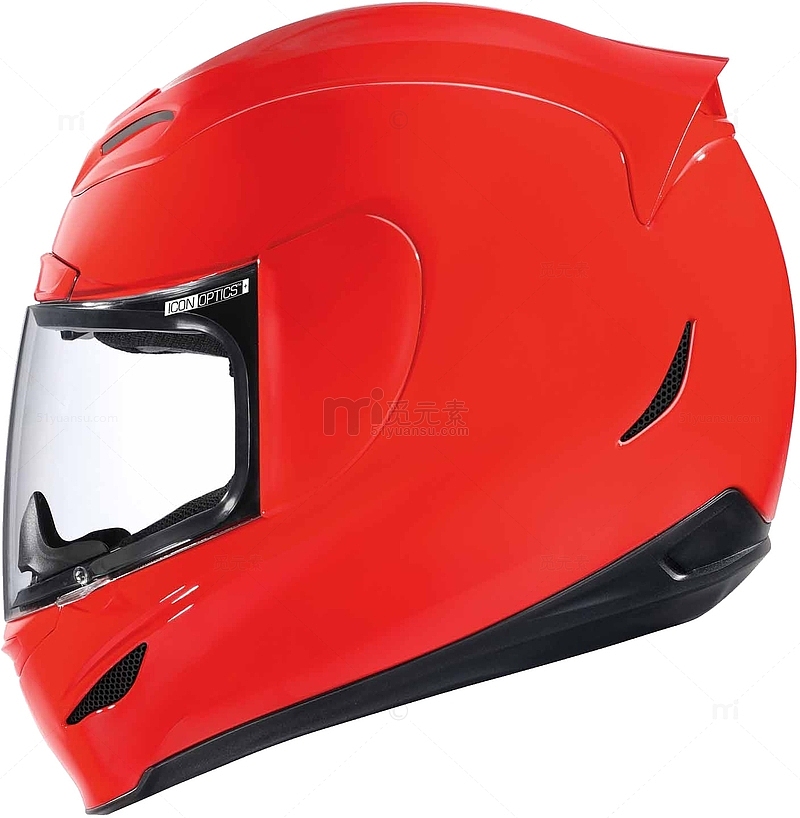 红色摩托车机车头盔