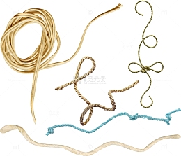 粗细不一的麻绳