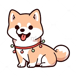 过圣诞节的柴犬