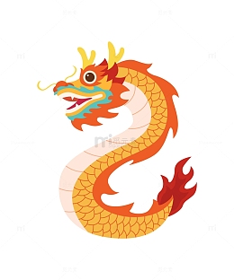 卡通简约可爱的祥龙