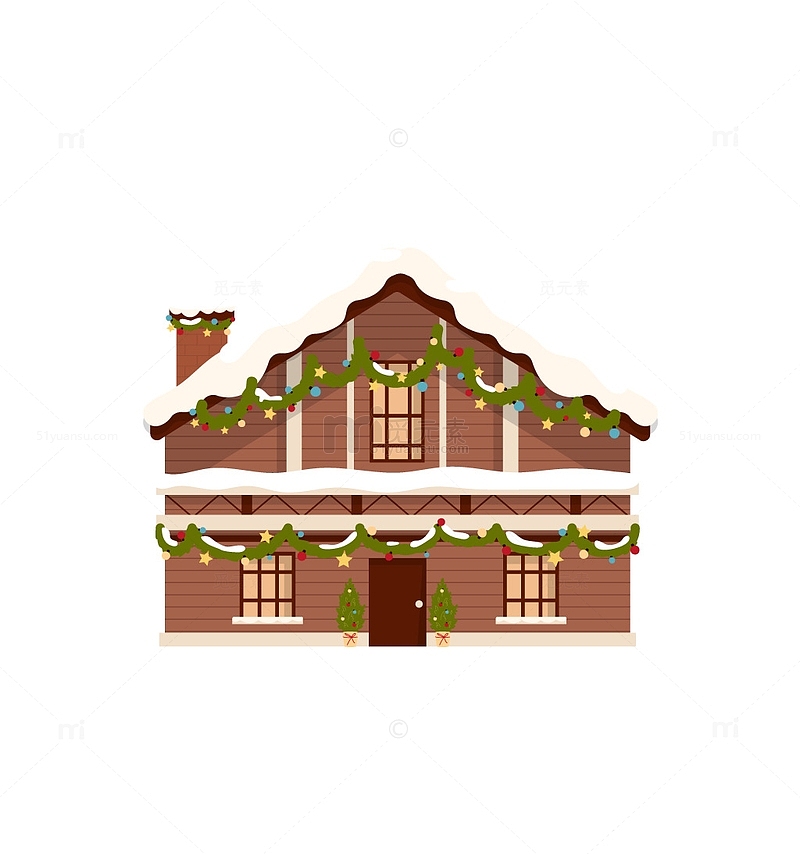 圣诞节卡通装饰房屋