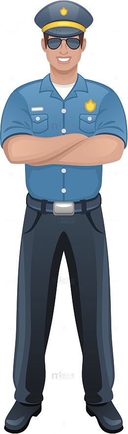 卡通门卫警卫