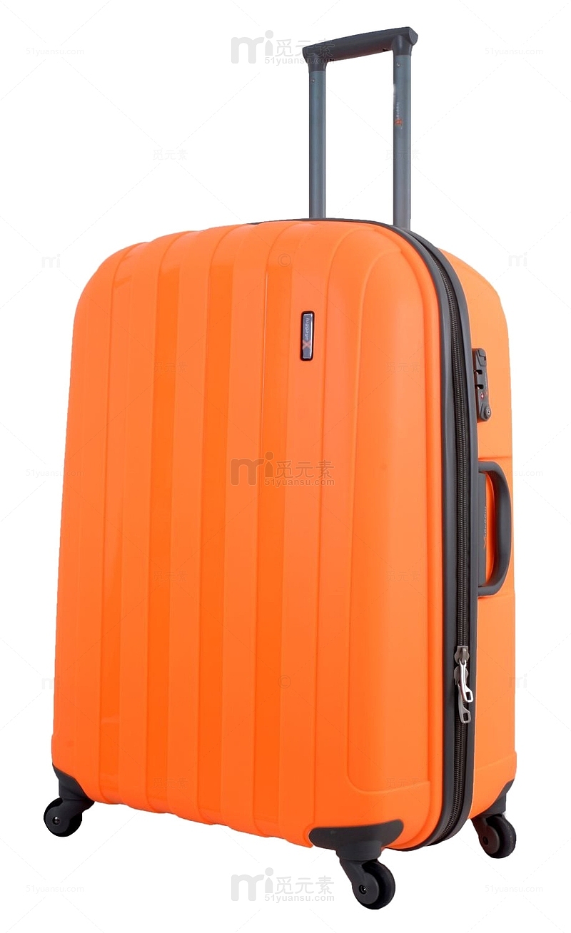 橘黄色的行李箱