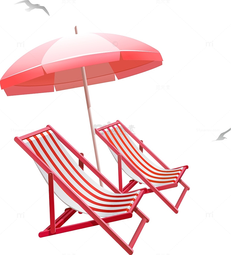 海边度假日光躺椅