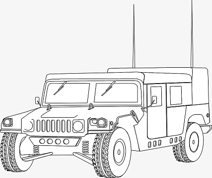 越野汽车简笔画