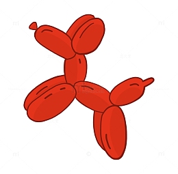 红色气球狗