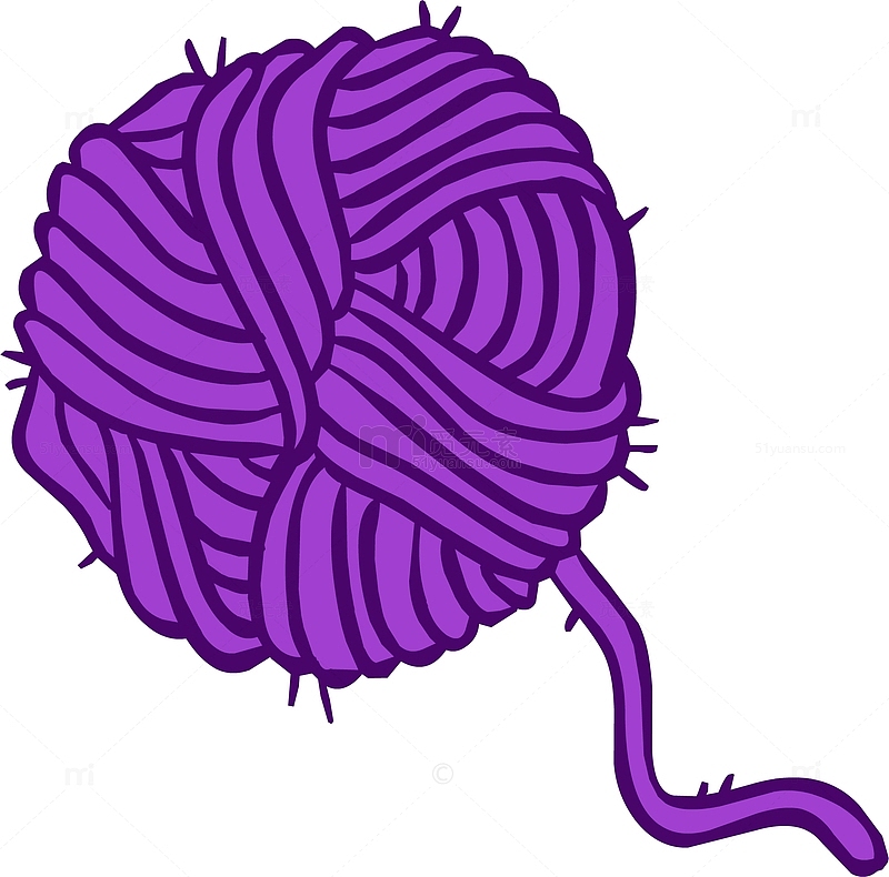 紫色球形纱线