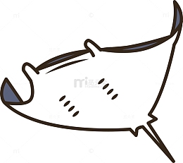 卡通黄貂鱼
