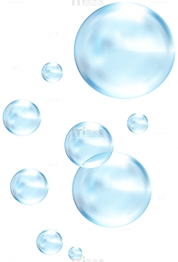 卡通蓝色气泡