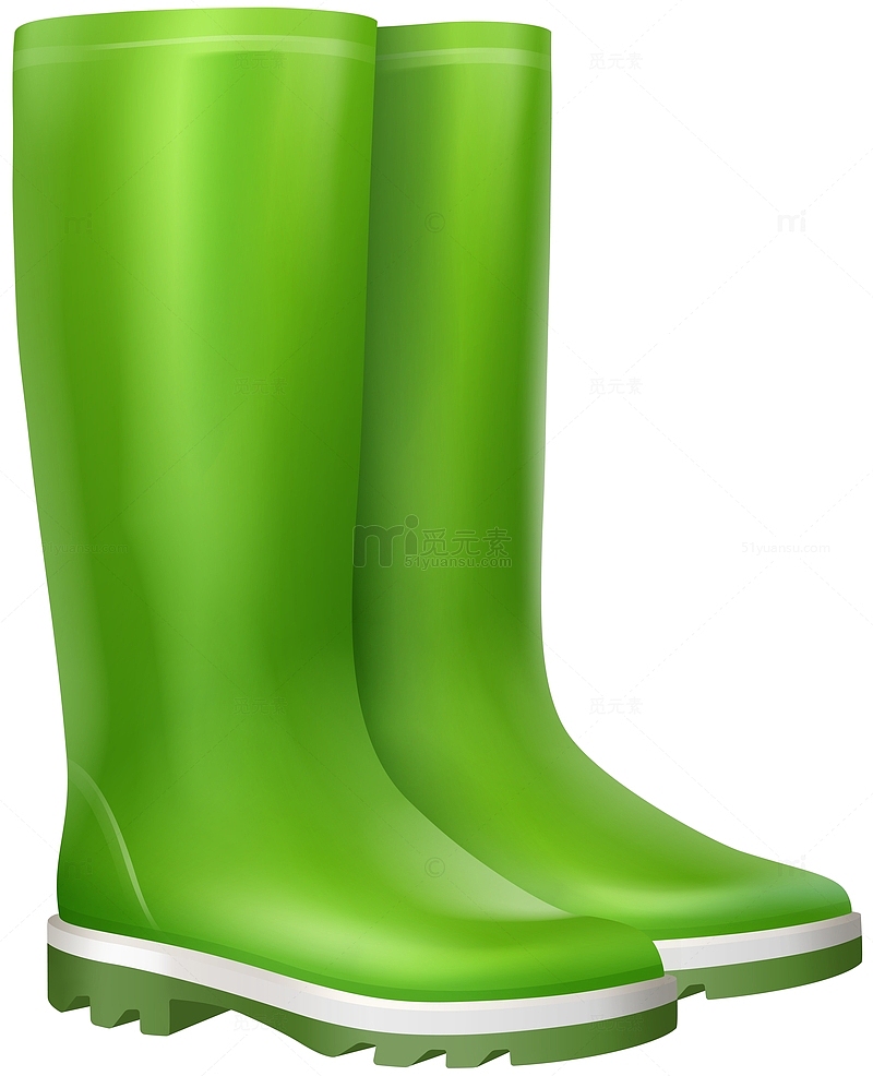 绿色橡胶靴