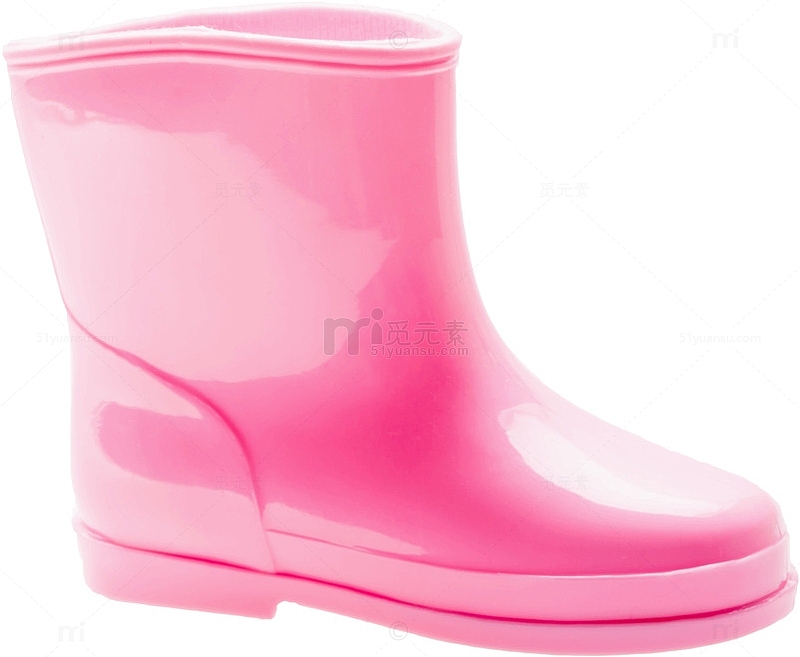 粉色橡胶靴