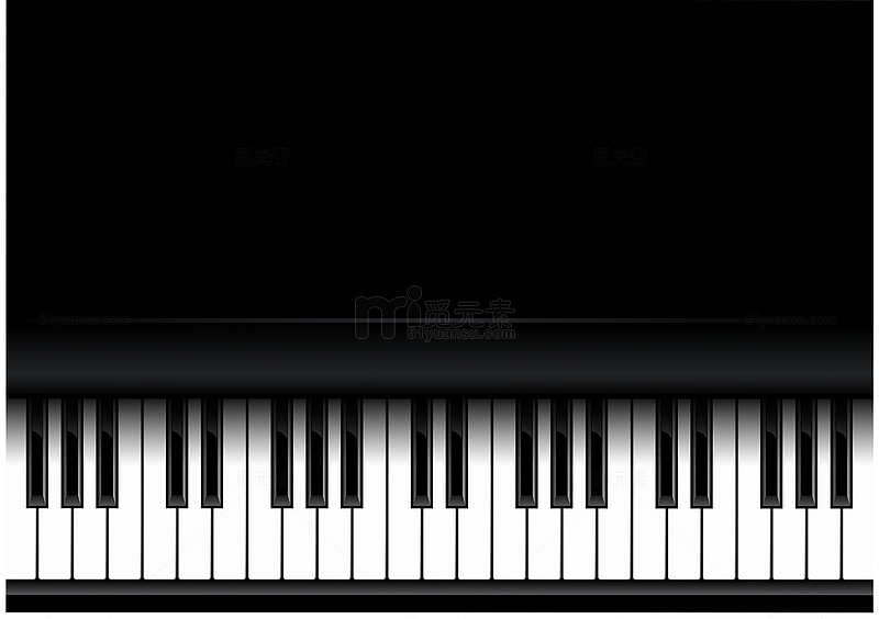 黑白钢琴按键