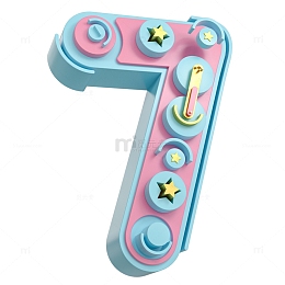 创意机械文字数字7