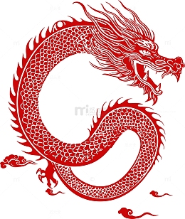 剪纸风12生肖辰龙元素