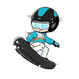 冬天滑雪人物场景