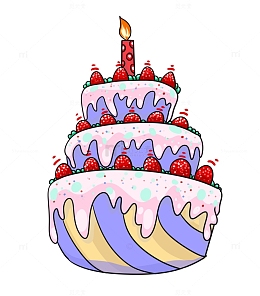 冬天里的草莓生日蛋糕