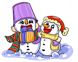 雪人与它的雪人朋友