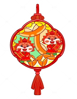 喜气洋洋双龙吉祥结