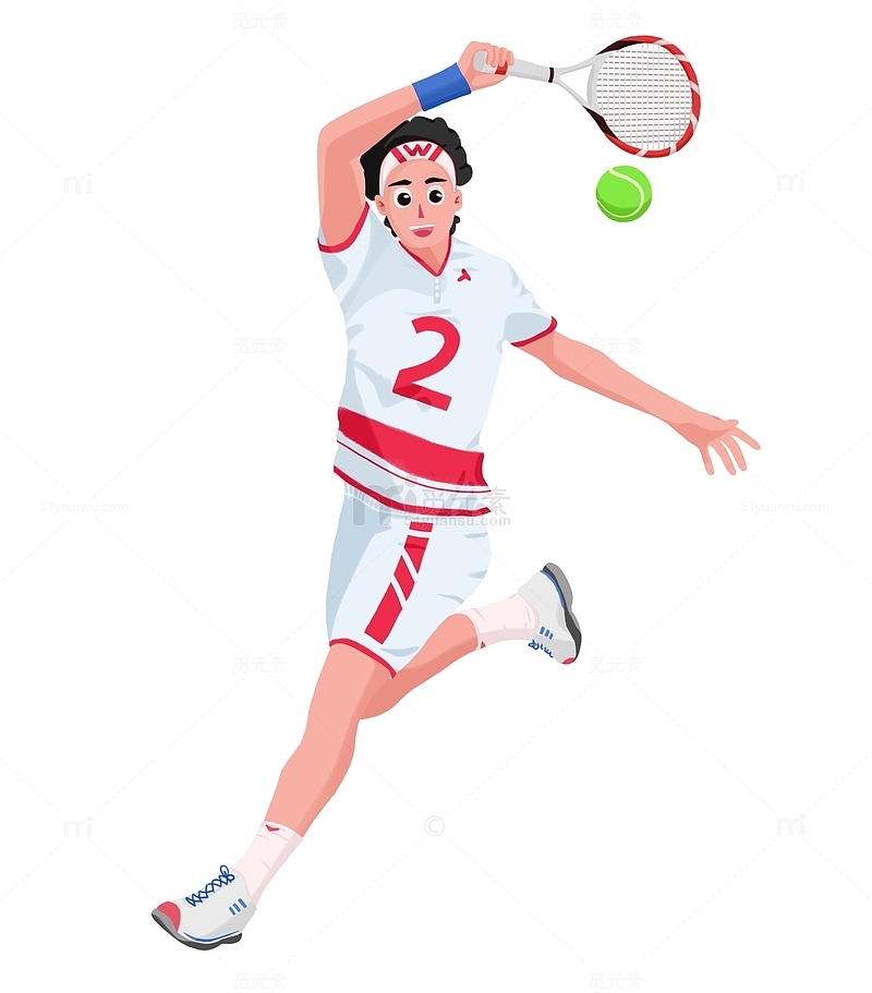 网球运动员卡通人物