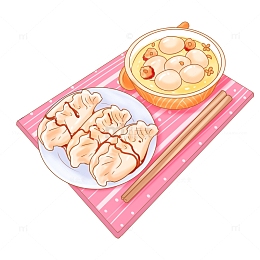 饺子汤圆桂花红枣汤圆饺子拌酱