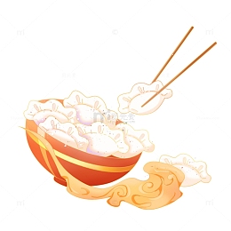 简约国潮饺子美食