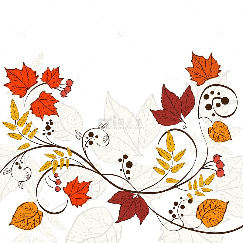 秋天树叶背景纹理