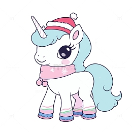 可爱的小马卡通插画