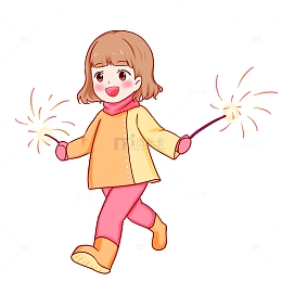 元旦元素新年快乐奔跑放