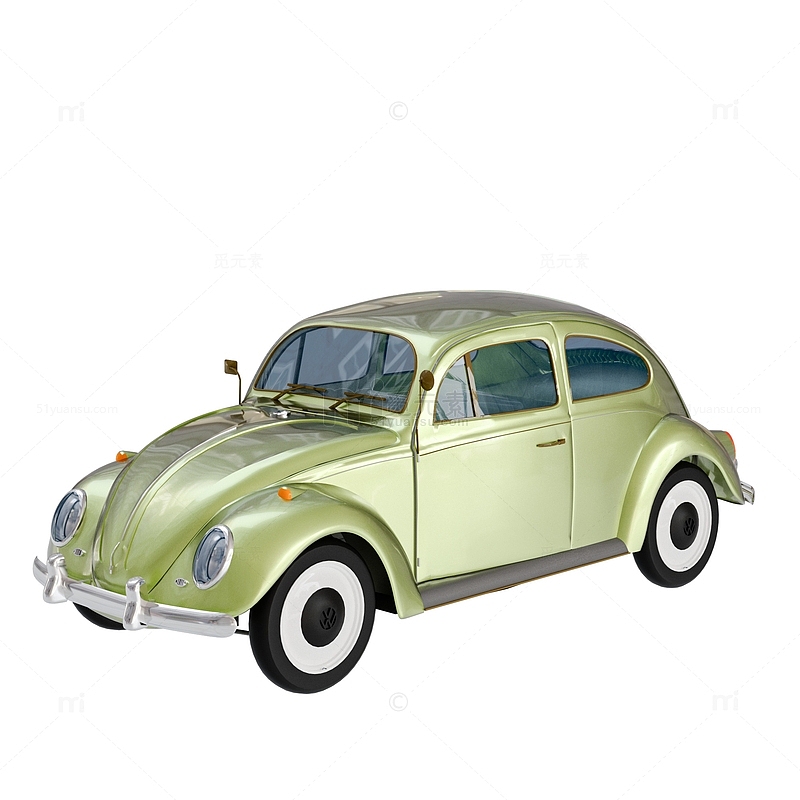 绿色甲壳虫小汽车