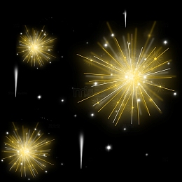 烟花喜庆新年炮竹手绘素材元素装饰