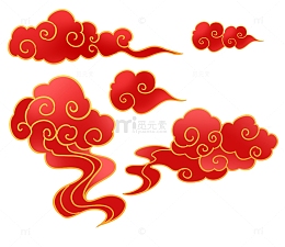 红金祥云金边元素