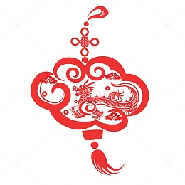 剪影玉佩龙纹