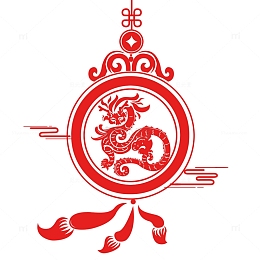 中国龙纹样剪纸风