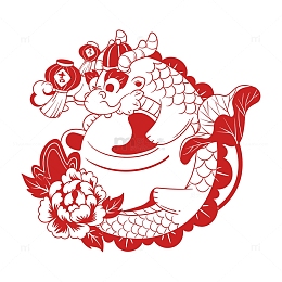 龙年搞怪龙龙剪纸