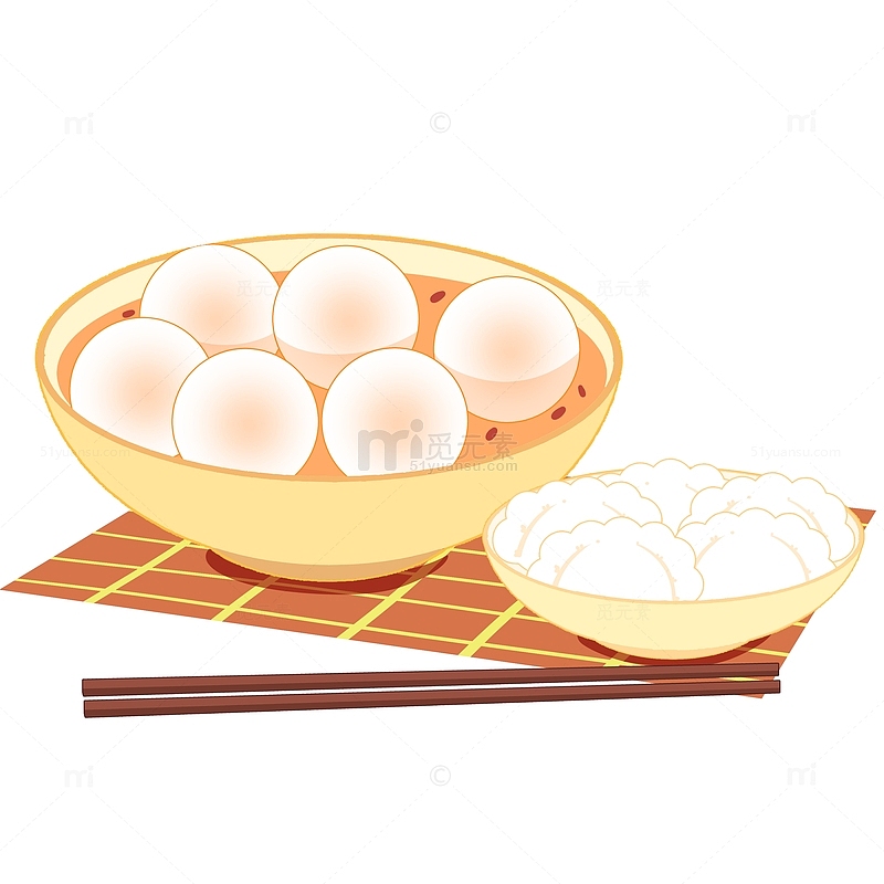 24节气冬至汤圆饺子美食