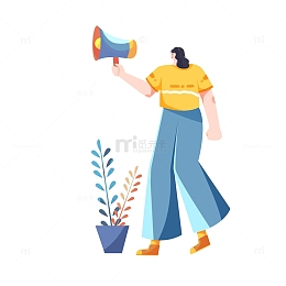 扁平简约人物招聘