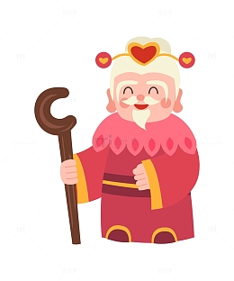 卡通简约可爱的月老