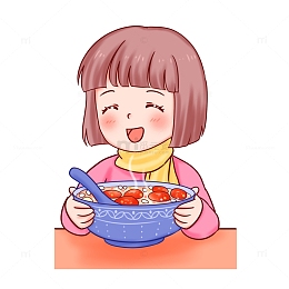 腊八粥吃美食人物