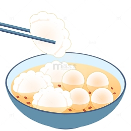 冬至汤圆饺子美食美味