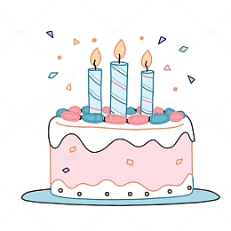 可爱的生日蛋糕