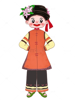 可爱的保安族女孩