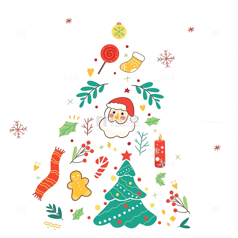 圣诞节圣诞图案圣诞树圣诞袜