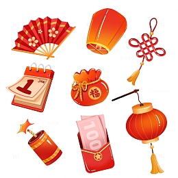 中国新年红色元素