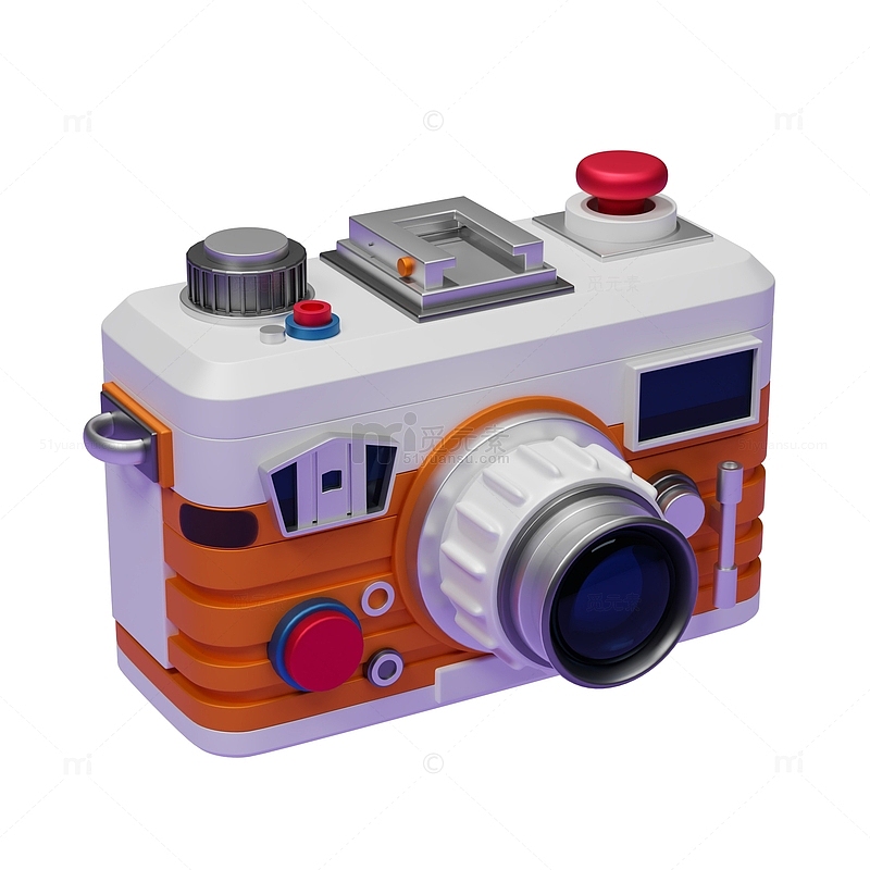 卡通相机复古照相机3D模型