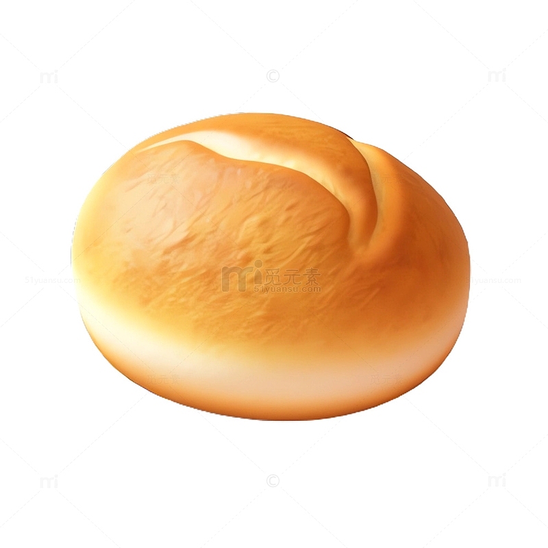 3D立体圆形面包
