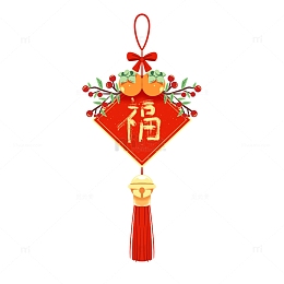 手绘中国风中国结新年挂饰