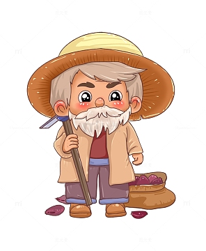 农民伯伯卡通素材-农民伯伯卡通图片元素-觅元素
