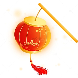 红色喜庆中国风新年灯笼装饰插画元素